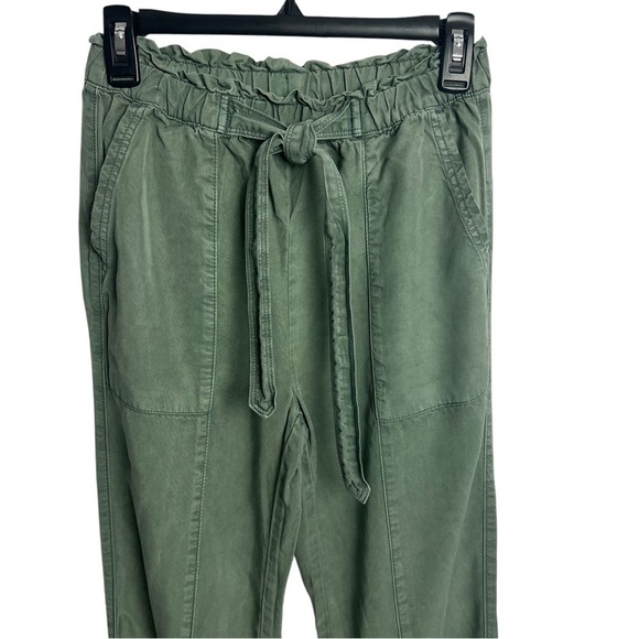 aerie Women’s Casual Pull On Pants Sz XS Green Pockets Elastic Waist Drawstring - Picture 2 of 14